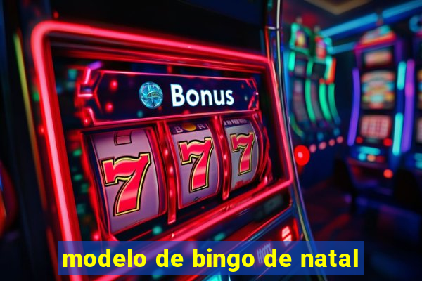 modelo de bingo de natal